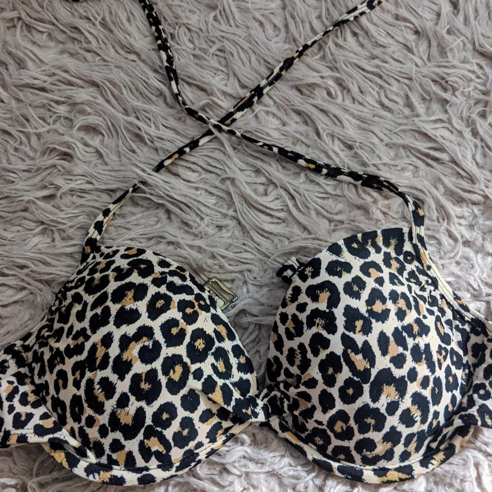 Leopard Print Swim Top
